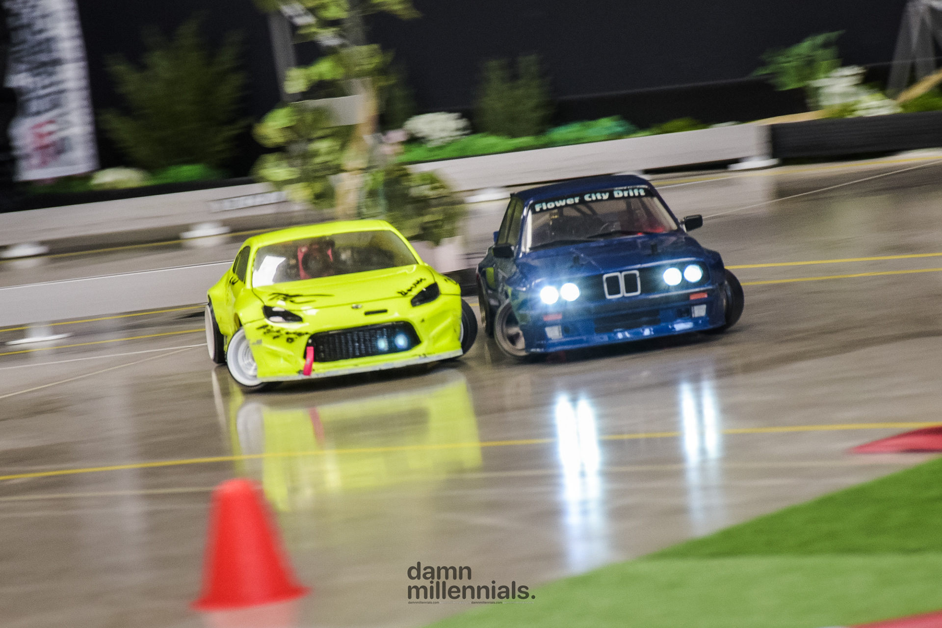 Car racing on track field in Ontario, NY