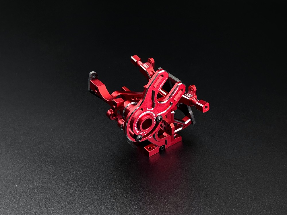 Team AD Rear Gearbox Conversion Kit for Yokomo or Reve D (Red / Black / Purple)